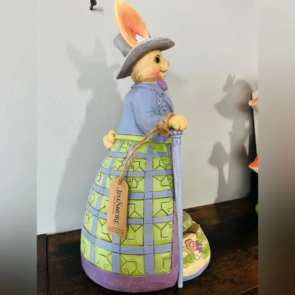 Jim Shore Heartland Creek Easter Egg Hunt Lighted Figurine Spinning Scene NWT